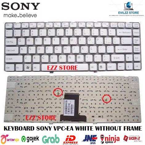 SONY VPC-EA VPC-EA21 VPC-EA22 VPC-EA23 VPC-EA24 VPC-EA25 VPC-EA26 VPC-EA27 VPC-EA29 คีย์บอร์ดสีขาว