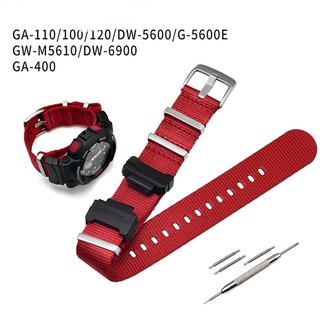 สายนาฬิกาข้อมือไนล่อน Nato สําหรับ Casio G-Shock Ga-110/100/120/150/200/400 Gd-100/110/120 Dw-5600 Gw-6900