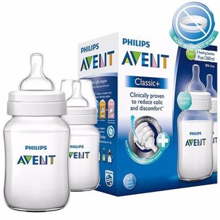 Philips Avent ขวดนมเอเวนท์ รุ่นคลาสสิคพลัส 9 ออนซ์ แพ็ค 2 ขวด