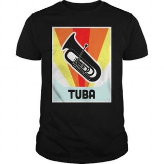 เสื้อยืดโอเวอร์ไซส์Tuba1 เสื้อท็อปส์ สไตล์วินเทจย้อนยุคS-3XL