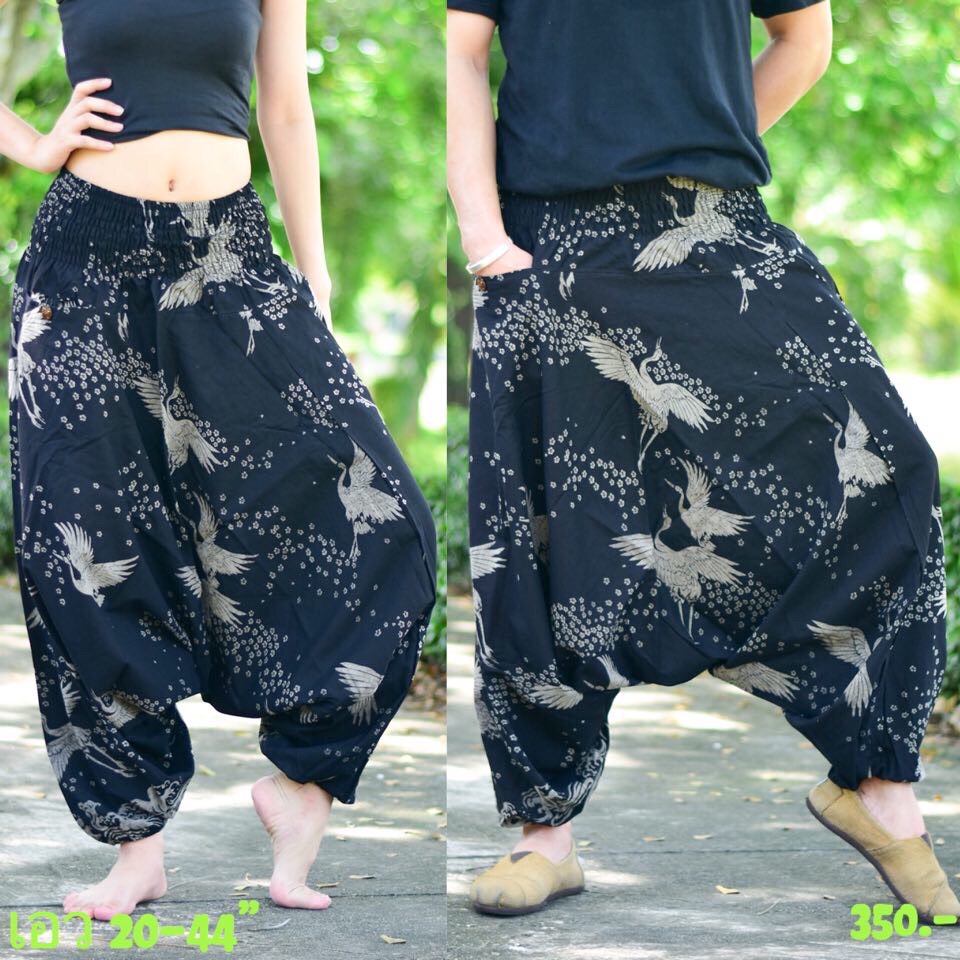 กางเกง ม้งยาว Harem Pants Long กางเกงม้งเด็กดอย Shopee Thailand 1611