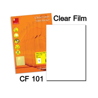 Labellon สติกเกอร์ฟิล์มใส CF101  ขนาด A4 สำหรับเครื่องพิมพ์เลเซอร์