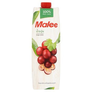 🔥สินค้าขายดี!! มาลี น้ำองุ่น 100% จากน้ำองุ่นเข้มข้น 1000มล. Malee 100% grape juice from concentrated grape juice 1000ml