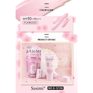 S12138 🌸🌸🌞ครีมกันแดดกลิ่นซากุระ SPF50PA++Sasimi กันแดดกลิ่นซากุระอ่อนๆๆ พร้อมส่งในไทย