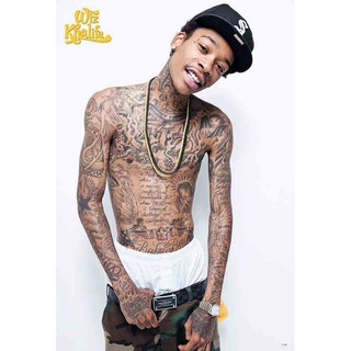 โปสเตอร์ รูปถ่าย นักร้อง แร็ปเปอร์ Wiz Khalifa 2005 POSTER 24"x35" Inch American Rapper Hip Hop