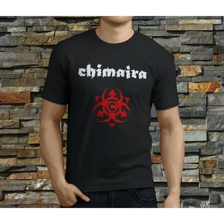 เสื้อยืดสีขาว - ยอดนิยม Chimaira เฮฟวีเมทัลผู้ชายเสื้อยืดสีดํา