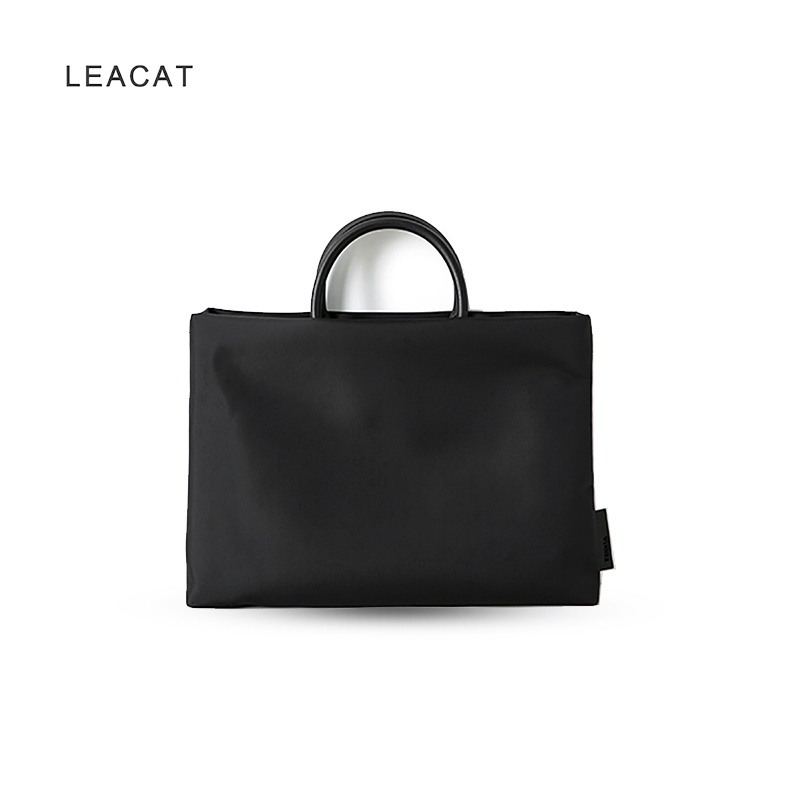 Leacat กระเป๋าถือ หนัง PU หรูหรา สําหรับใส่แล็ปท็อป โน๊ตบุ๊ค 13 14 15 15.6 นิ้ว
