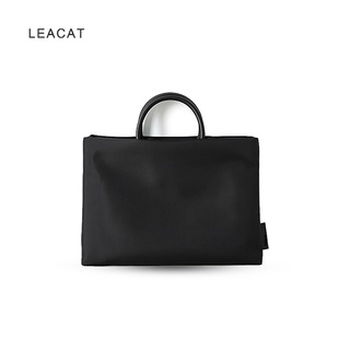 Leacat กระเป๋าถือ หนัง PU หรูหรา สําหรับใส่แล็ปท็อป โน๊ตบุ๊ค 13 14 15 15.6 นิ้ว #1