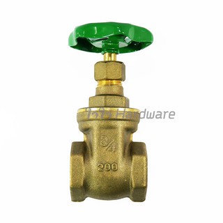 SANWA วาล์วประตูน้ำ พวงมาลัย 6 หุน 3/4 นิ้ว ซันวา Gate Valve ทองเหลือง C32-03