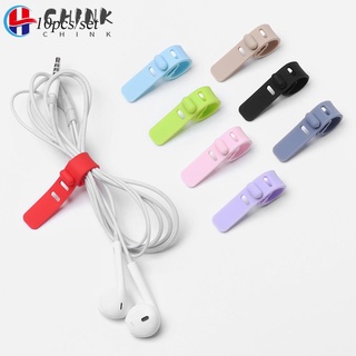 CHINK 10pcs Cable Winder Silicone Cable Organizer Wire Wrapped Cord Line Storage Holder