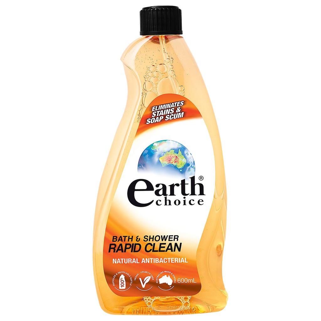 **Refill bottle**น้ำยาทำความสะอาดสุขภัณฑ์ในห้องน้ำ ขวด 600 มล. EARTH CHOICE BATHROOM & SHOWER CLEANER 600ML