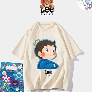 เสื้อยืดแขนสั้น คอกลม ผ้าฝ้าย พิมพ์ลาย LEEfalle แฟชั่นฤดูร้อน สําหรับผู้ชาย