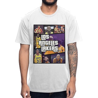 เสื้อยืด ผ้าฝ้าย พิมพ์ลาย Lakers Lebron James Kobe Byrant สําหรับผู้ชาย ไซซ์ S-6XL