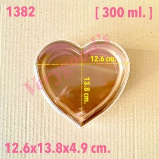 กล่องพลาสติกรูปหัวใจ สีใส และ สีทอง 1381,1382 ,1383 ,1385
