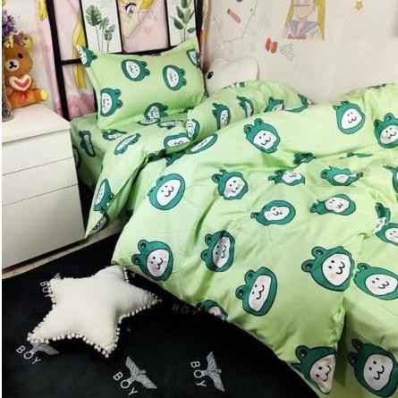 [ปลอกผ้านวม]ปลอกผ้านวมซิป, 1m6x2m, 1m8x2m, 1m9x2m1,2mx2m2 ลายกบเขียว