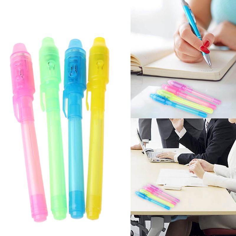 20Pcs Invisible Ink Pen with Uv Light Pens for Writing Secret