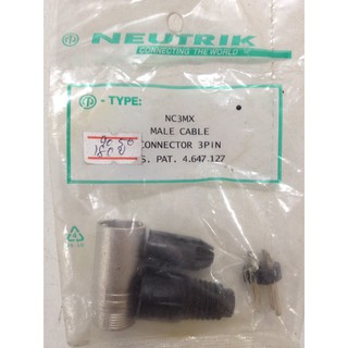 XLR แจ็คแคนนอน Cannon jack MIC XLR Plug NEUTRIK NC3MXX XLR cable connector ตัวผู้ male 3 pole