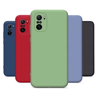 เคสโทรศัพท์มือถือซิลิโคนนิ่ม สีพื้น กันกระแทก สำหรับ Xiaomi Poco F3 Pocophone F3 Pocco Little F 3 PocoF3 ขนาด 6.67 นิ้ว