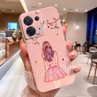 ใหม่ เคสโทรศัพท์มือถือนิ่ม OPPO Reno8 Reno7 Reno6 Pro Z 4G 5G 2022 New Phone Cell Case Bling Soft Girl Back View Flower Glitter Handphone Casing Lovely Cartoon Back Cover Reno 8 8Z 8Pro 7 7Pro 7Z 6 6Z Reno8Z