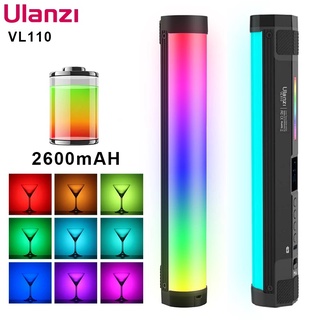 Ulanzi VL110 RGB หลอดแม่เหล็ก ไฟวิดีโอ 2600mAh ชุดโคมไฟสตูดิโอ แบบชาร์จไฟได้