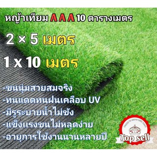 หญ้าเทียม 2cm. 10 ตารางเมตร AAA 2×5เมตร 1×10เมตร