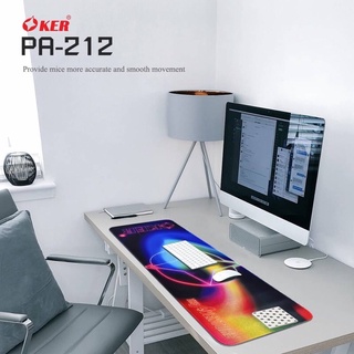 OKER MOUSE PAD แผ่นรองเมาส์ รุ่น PAD-212 แผ่นรองเม้าส์ผ้า สำหรับคอเกมส์ อย่างดีพื้นผิวเรียบ