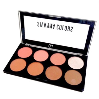 Sivanna Colors พาเลทบลัชออน พร้อมไฮไลท์และเฉดดิ้ง Utra Blush Palette