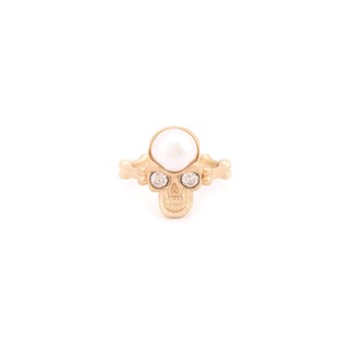 SALUTE - EVAE*+ SKULL PEARL RING