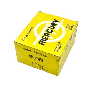 ลวดเย็บอย่างดีเมอร์คิวรี่ เบอร์9/8 MERCURY เย็บหนา40แผ่น (5,000ตัว/กล่อง)