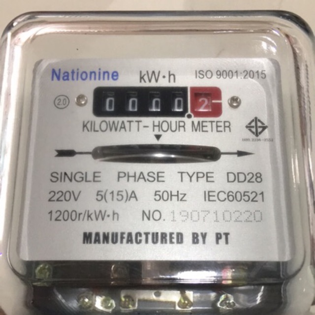 มิเตอร์วัดไฟ มาตราวัดไฟ มิเตอร์ไฟฟ้า Nationine 5(15)A มีมาตรฐาน มอก.