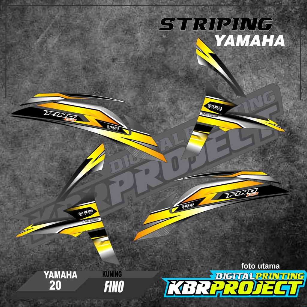 สติ๊กเกอร์ติดมอเตอร์ไซค์ - Fino striping - มอเตอร์ไซค์yamaha - Fino - สติ๊กเกอร์วาริชั่น - Racing 20
