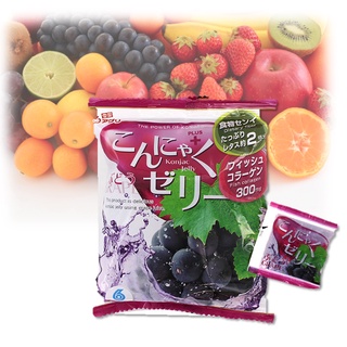 เจลลี่ กลิ่นองุ่น KONJAC JELLY GRAPE 6PC (YUKIGUNI AGURI BRAND) 1 ห่อ มีจำนวน 6 ชิ้น