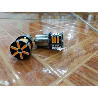 ไฟเลี้ยว ไฟถอย 12V สีขาว รถยนต์ LED 1156 21smd 1จุด ขั้วเขี้ยว ultra light โคมไฟขนาดเล็ก 2PCS