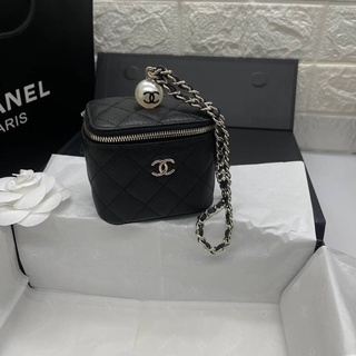 chanel 2021 SS small vanity with pearl chain  cavear season งานvip