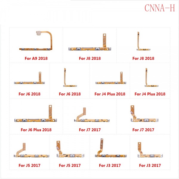 เปิดปิด Mute Switch ควบคุมปุ่มปรับระดับเสียง Flex สําหรับ Samsung Galaxy J8 J6 J4 J7 J5 J3 A9 2018 2