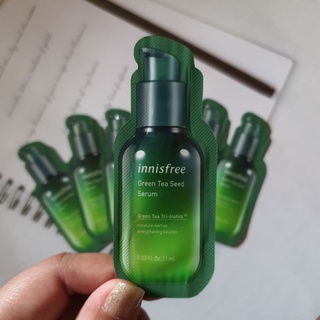 Innisfree Green Tea Seed Serum 1ml พร้อมส่ง เซรั่มชาเขียวมิติใหม่ เติมความชุ่มชื้น (Seed Serum 1 ml)