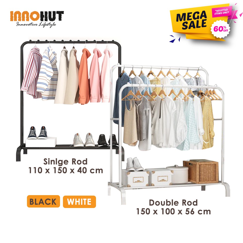 Innohut Powder Coated Steel Clothes Hanging Rack Clothes Hanger Rack ...