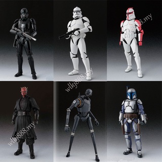 Shf โมเดลฟิกเกอร์ star wars Darth Maul Luke Skywalker ของเล่นสําหรับเด็ก