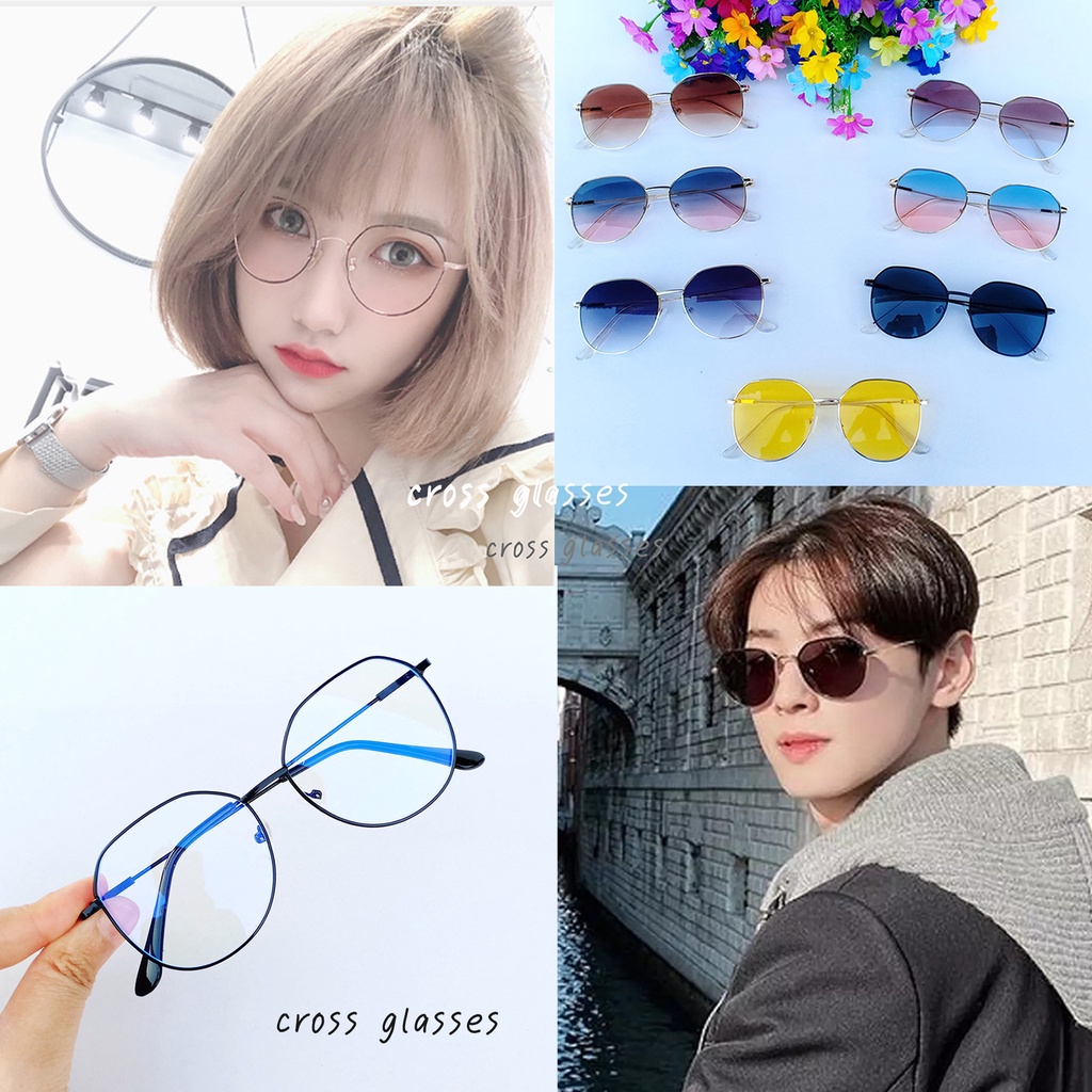 แว่นกรองแสงคอมฯ & แว่นกันแดด ทรงหยดน้ำเหลี่ยม รหัส CGB28 พร้อมกล่อง+ผ้า