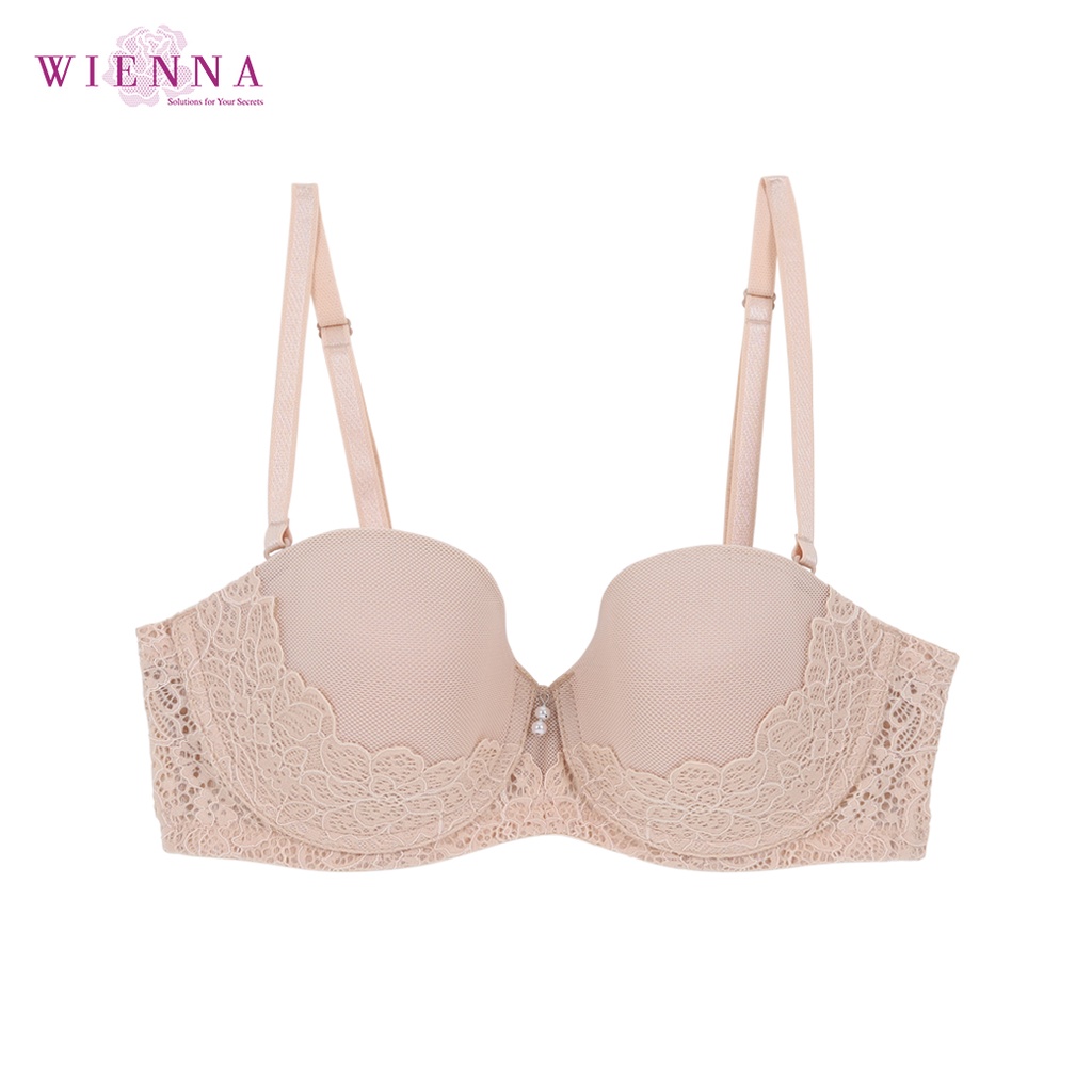 WIENNA BRA DB31210 เสื้อชั้นในถอดสายได้ สีดำ นู๊ด  Carnation Tulip