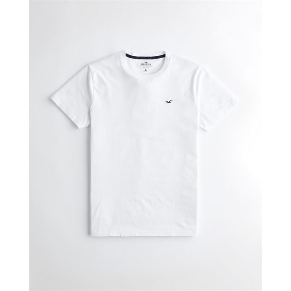 Áo Thun Nam Trơn cổ tròn Hollister màu Trắng/ Xám Logo Icon crewneck T-shirt - Modife Shop