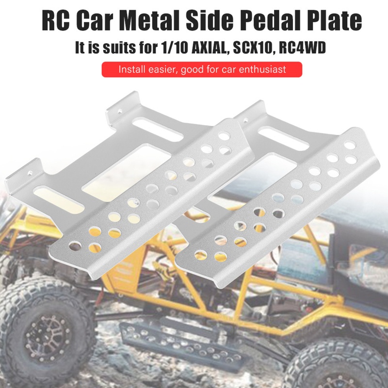 Estone แผ่นด้านข้างโลหะเหยียบ Footboard สําหรับ 1 10 RC Crawler Axial SCX10 4WD TF2 Part
