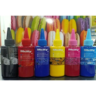 หมึกกีนน้ำ EPSON MCKY Pigment(Durabrite)ได้กับเครื่องEpsonได้ทุกรุ่น 100ml. /BK C M Y LC LM