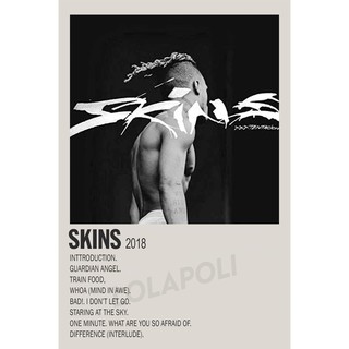 โปสเตอร์ ลายปกอัลบั้ม Skins ศิลปิน XXXTentacion