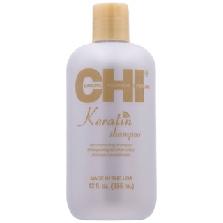 CHI Keratin Shampoo แชมพูเคราตินเติมเต้มและปกป้องโปรตีนในเส้นผมเพิ่มความยืดหยุ่นรักษาผมแห้งเสียแตกปลาย 355ml