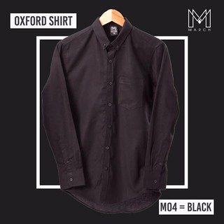 เสื้อเชิ้ตคอปกสีดำแขนยาว M04