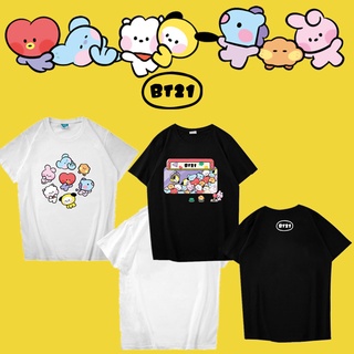 เสื้อยืดแขนสั้นลําลอง พิมพ์ลายการ์ตูน Kpop BTS Miniini คอนเสิร์ตS-5XL