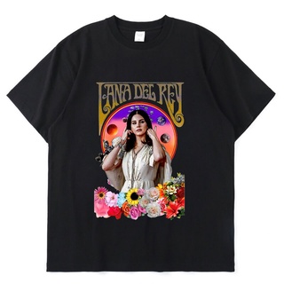 เสื้อยืดแขนสั้น ผ้าฝ้าย พิมพ์ลายกราฟฟิค Lana Del Rey 90s สไตล์วินเทจ ฮาราจูกุ สําหรับผู้หญิง และผู้ชายS-5XL