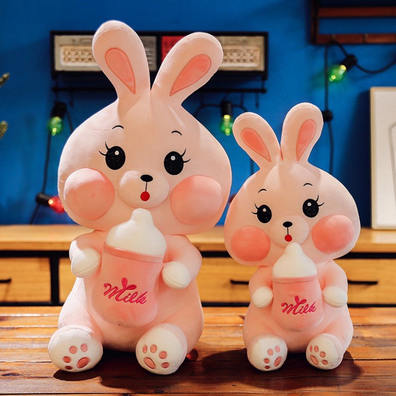 Teddy Bear, Super Big Milk Bottle Teddy Rabbit , Pink Rabbit Hot Trend Babi Mama G34