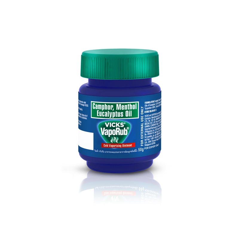 Vicks VapoRub วิคส์ วาโปรับ ยาทาระเหยบรรเทาอาการคัดจมูก 50G Relives Colds & Runny Nose